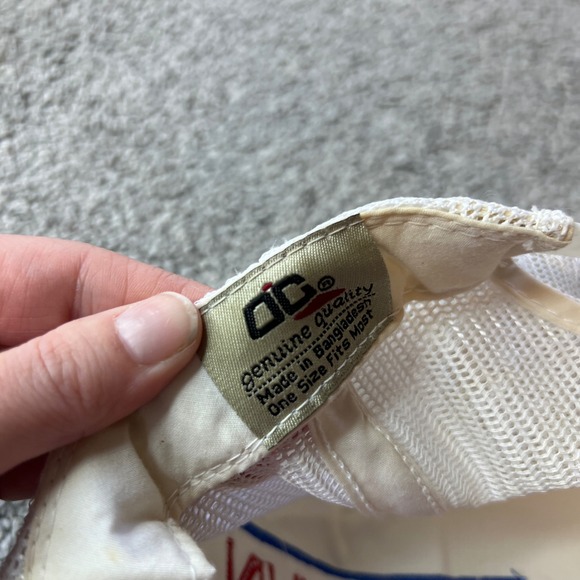 vtg Top Gun trucker hat mens Cream Mesh Adjustable cap snapback 90s 80s - Picture 5 of 9